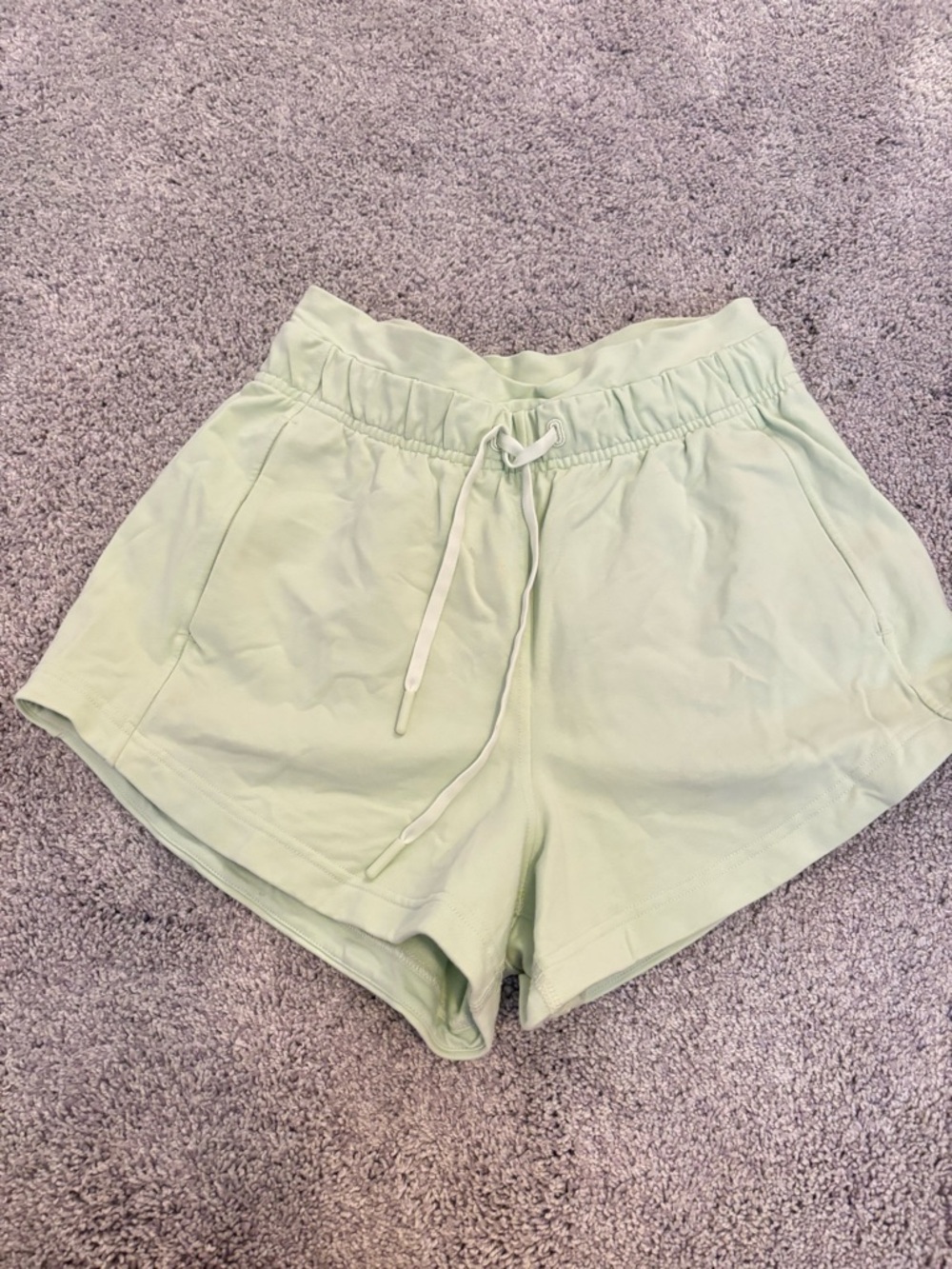 lululemon athletica Pale Green Drawstring Athletic Shorts
